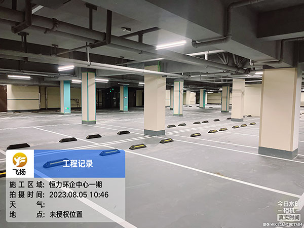 飛揚(yáng)市政恒力環(huán)企中心停車場(chǎng)劃線項(xiàng)目。